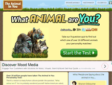 Tablet Screenshot of animalinyou.com